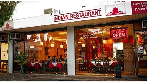 110044 Indiai Étterem Nyitva Currys Étel, Kávézó Berendezés Kijelző LED Neon Sign (12 X 8, Piros)