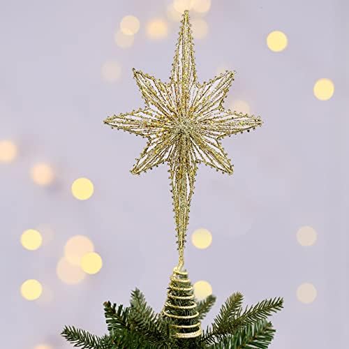 Ragyogj Csillag Kivilágított karácsonyfa Topper, Betlehemi Csillag, fa tetején, 10 LED-es Színes Tündér, Fények, Ünnep karácsonyfa