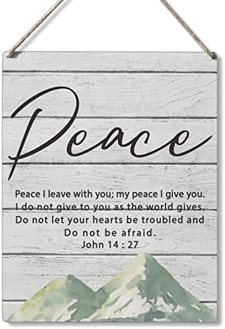 Inspiráló Biblia Ajándék Jelek Békességet hagyok néktek, az Én békességemet Adom Fa Lóg Alá Vallási Szentírás-Art-Fal lakberendezési