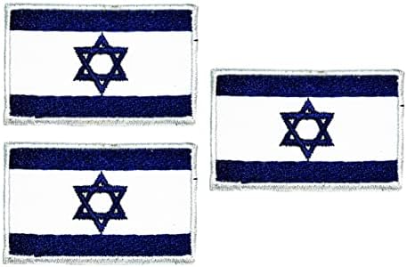 Mini Ország Izrael Zászló Patchse Beállítva. Nemzeti Zászló Taktikai Foltok Hímzett Jelvény Láttam A Patch Tartozék Varrás
