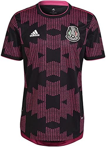 adidas 2021-22 Mexikó Hiteles Haza Jersey - Fekete-Igazi Magenta