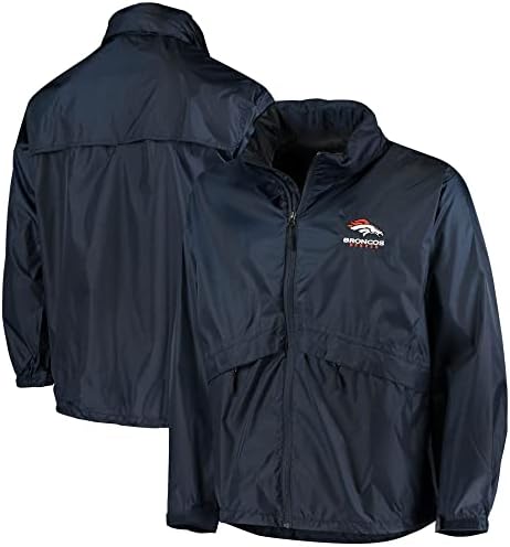 Dunbrooke Férfi Haditengerészet New England Patriots Sportoló Vízálló Pakolható Teljes Zip jacket