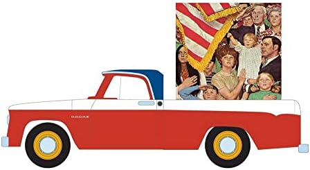 1962-ben a Dodge D-200 Pickup, Piros /Fehér - zöld fény 54060C/48 - 1/64 Skála Fröccsöntött Modell, Játék Autó