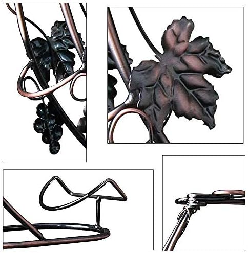 Y-LKUN borospince szőlőből készült Design, Réz Színű Bor Állvány Fém szabadon álló Asztali Talpas, Tároló Állvány Üveg Bor