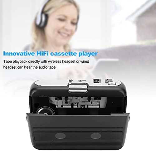 Bluetooth Kazetta Lejátszó, Hordozható Walkman FM Rádió, Mini zenelejátszó 3,5 mm-es Fejhallgató-csatlakozó, 2 db AA Elem
