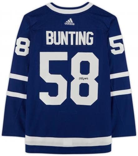 Keretes Michael Sármány Toronto Maple Leafs Dedikált Kék Adidas Hiteles Jersey - Dedikált NHL-Mezek
