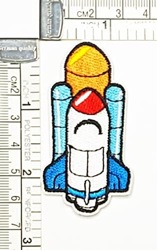 Kleenplus 3Pcs. Space Shuttle Űrhajó Rakéta Repülőgép Külső UFO Rajzfilm Gyerekeknek Gyerekek Javítás Hímzett Vas Badge Varrni
