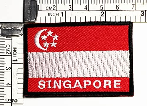 Kleenplus 3pcs. 1.7X2.6 HÜVELYK. Ország Szingapúr Zászló Patch Nemzeti Zászló Foltok DIY Jelmez Jelkép Egységes Taktikai