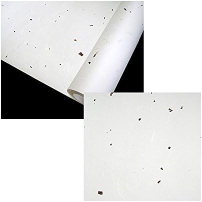Hagyományos koreai Eperfa Papír HanJi Roll Különböző Színek & Foltok Szálak Textúra Fehér (Kéreg Spot) 40.9 x 629.9