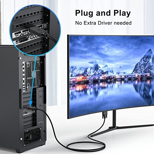 URELEGAN DisplayPort-DVI Kábel 6 Méter 5-Csomagolás, Display Port DP-DVI-D Kábel Adapter nagysebességű férfi Férfi Kábel