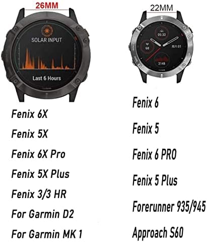 COOVS 26 22MM Watchband Szíj, a Garmin Fenix 7 7X 6X 6 Pro Fenix 5X 5 3 3HR S60 MK1 Nézni gyorskioldó Szilikon Easyfit Csukló