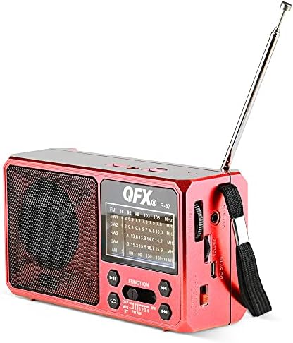 QFX R-37 (AM, FM, SW1) 6-Zenekar Napelemes Rádió, Bluetooth, LED-es Zseblámpa, USB & Micro SD Portok