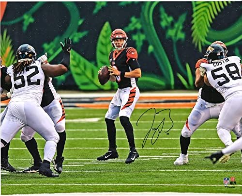 Joe Ás Cincinnati Bengals Dedikált 16 x 20 Fekete Jersey Áll A Zsebében Fénykép - Dedikált NFL-Fotók