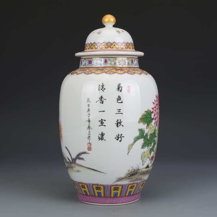 FEER Zománc Krizantém Tartozó Fű Teát, Üveg Antik Gyűjtemény Antik Jingdezhen Porcelán Dísztárgyak