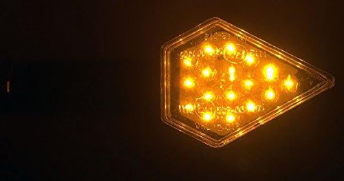 MotorToGo Fekete LED-es Motorkerékpár Hosszú Szár indexet mini 3D-s Gyémánt LED-es irányjelző Lámpák Szemellenző Kompatibilis