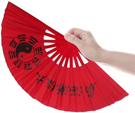 BESPORTBLE Hordozható Ventilátor Kínai Bambusz Taichi kung-fu Rajongó Harcművészeti Sport Összecsukható Kézi Rajongó Kezében