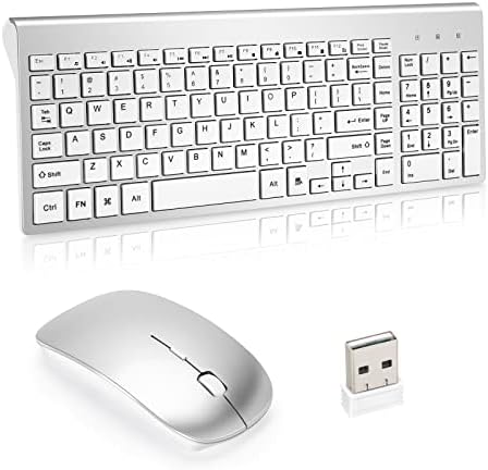 Vezeték nélküli Billentyűzet-Egér Szett USB-2.4 G, Kompakt, Vékony, Csendes, Alkalmas a Windows, pc, Notebook Számítógépek,