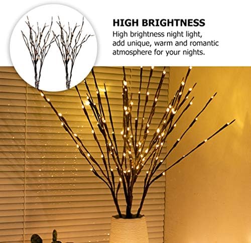 BESPORTBLE 6db LED Ág Fények Fűzfa vessző Fa Lámpa Dekoráció Égő Ág, Könnyű elemes Esküvői Asztal asztali dísz Dekoráció