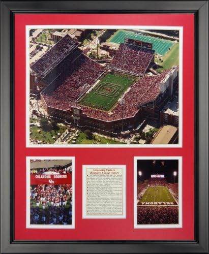 Legendák Soha nem hal meg Oklahoma Egyetem - Memorial Stadion Bekeretezett Fotó Kollázs, 16 x 20