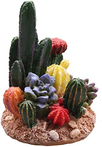 Mageeko Kaktusz Hal Hüllő Tartály Dekoráció Sivatagban Pozsgás Növények Növény Oázis Dekoráció Szobor Gyűjtemény Gecko Teknős,