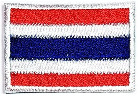 Kleenplus 2db. 1.2X1.7 INCH. Thaiföld Zászló Foltok Nemzeti Zászló Ország Katonai Taktikai Hímzett Applied Vas a Patch Dekoratív