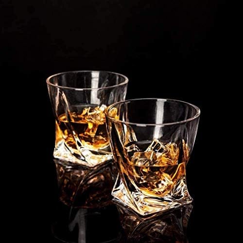 Sziklák Stílus Whiskys Üveg, a Prémium Crystal Régimódi, Koktélos Pohár Whisky esetében, Scotch, Vagy Whiskey, 10 Oz, 2db