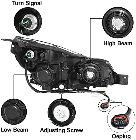 ALZIRIA Fényszóró Szerelvény Kompatibilis a 2010-2014-es Subaru Legacy/Subaru Outback (Chrome Ház Amber Reflektor)